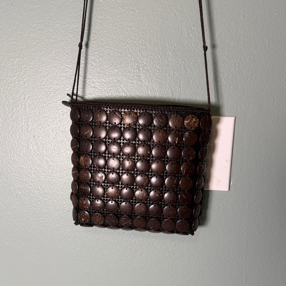Brown Floral Accent Crossbody Bag - Picture 5 of 8